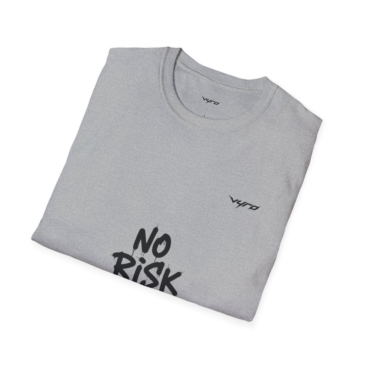 No Risk No Fun T‑Shirt — Bold Casual Graphic Tee for Adventurers
