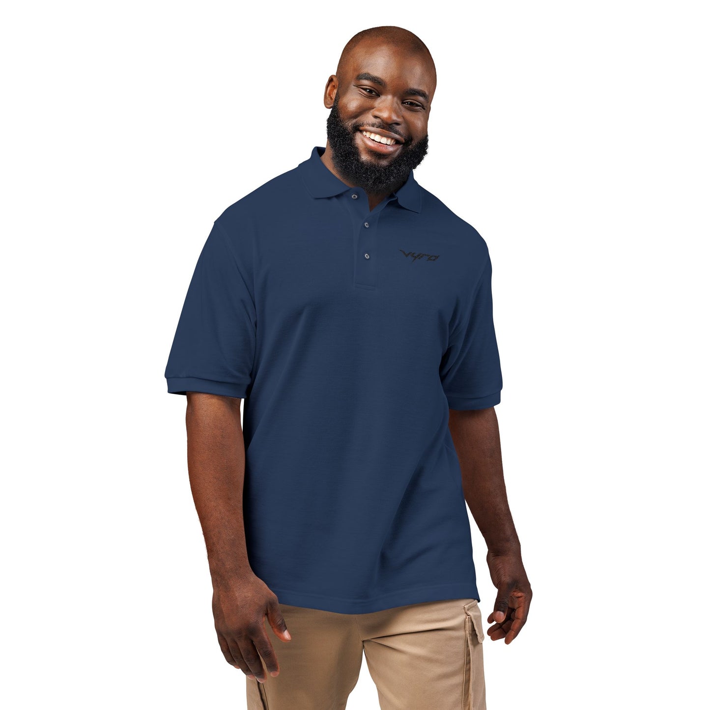 Embroidered Minimal Logo Polo Shirt — Classic Casual Work & Golf Tee