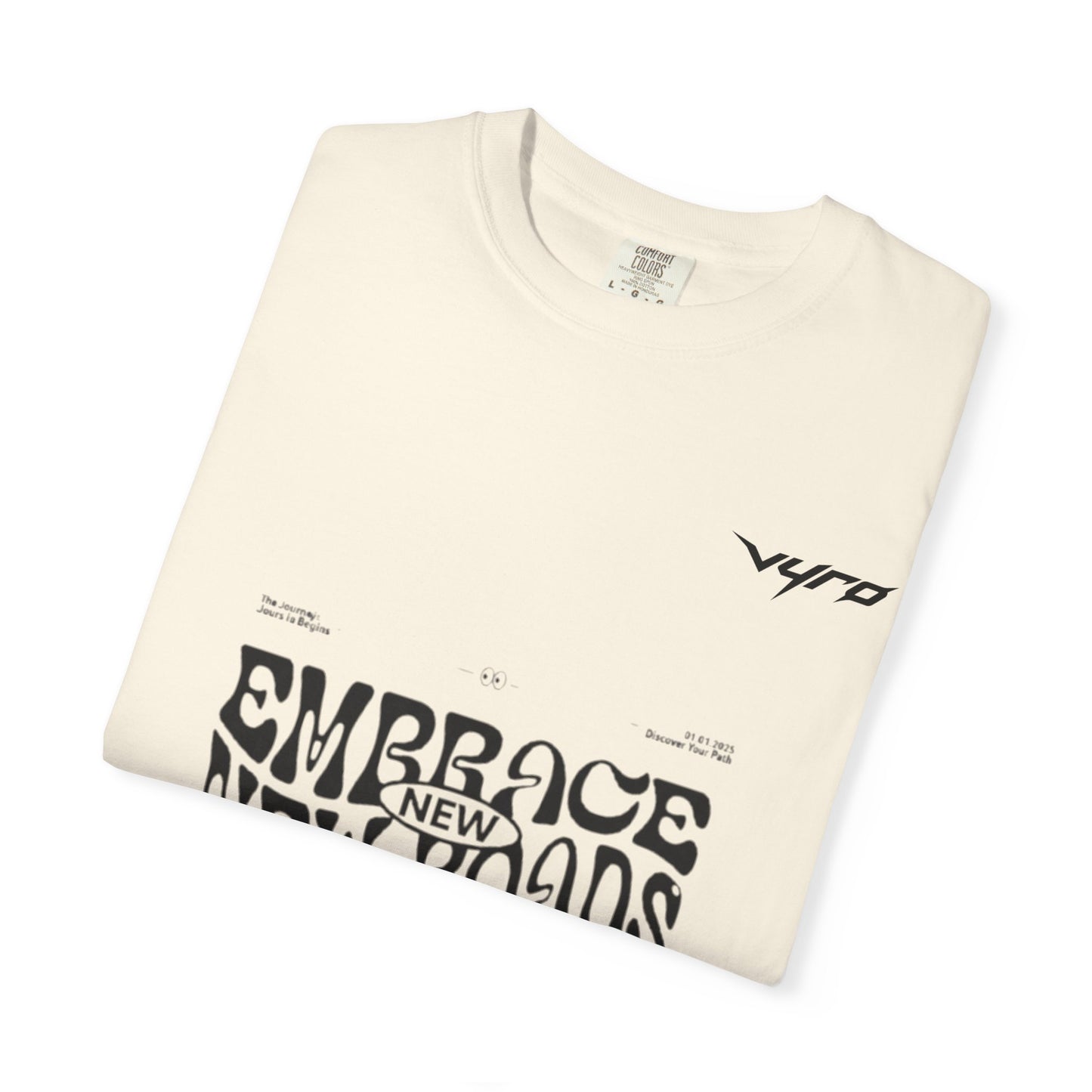 Graphic T-Shirt — "Embrace New Roads" Vintage Western Rider Tee