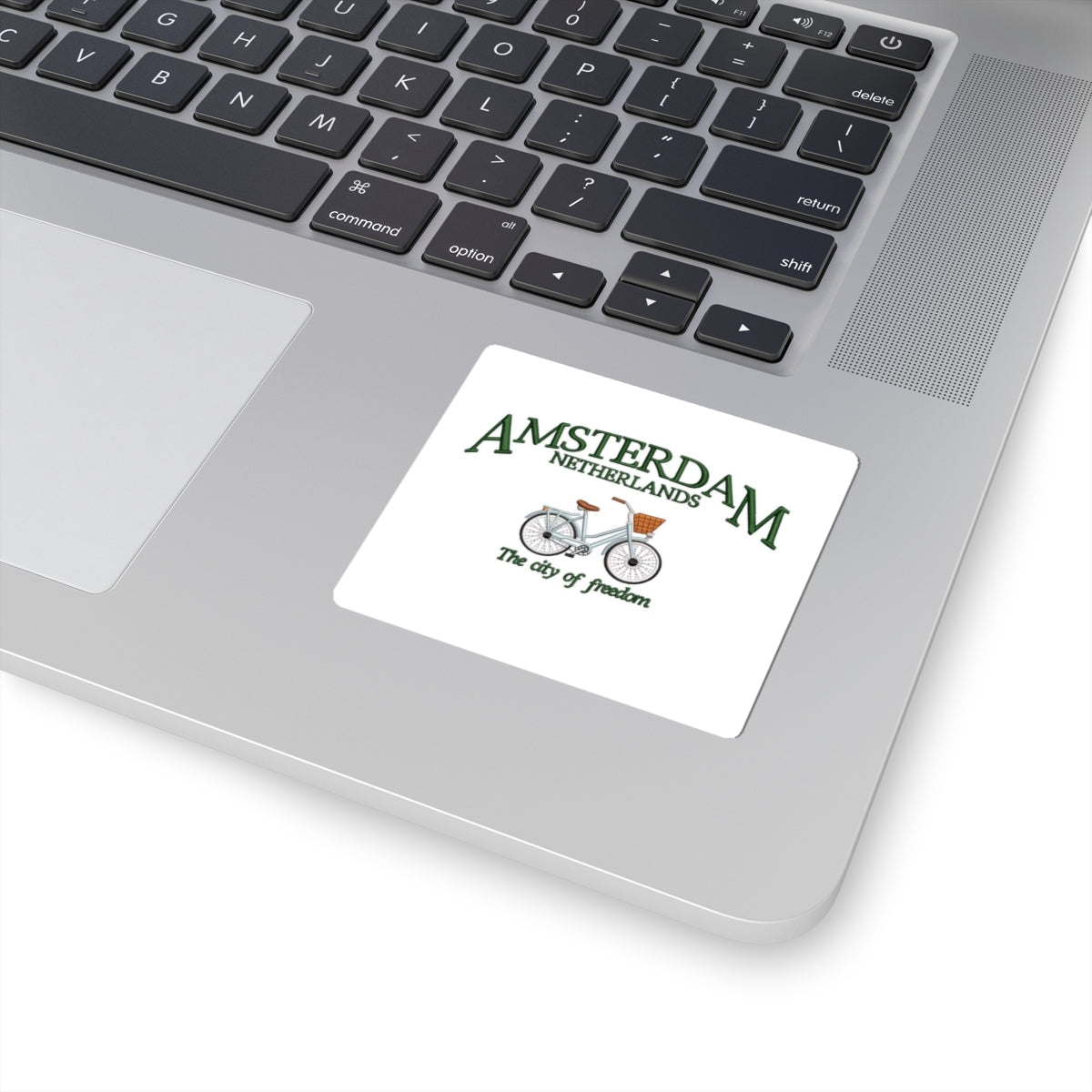 Amsterdam Bicycle Sticker — "The City of Freedom" Travel Decal