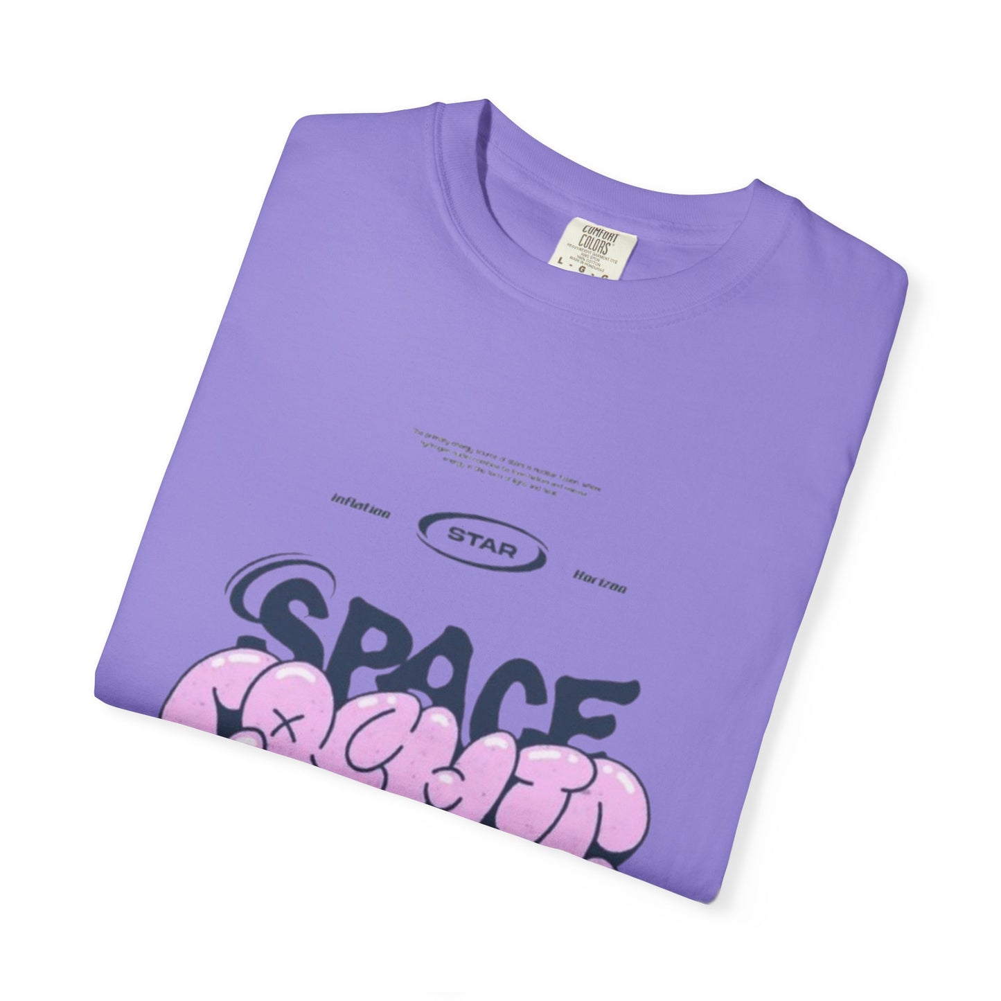Space Cadet Graphic Tee — "Space Brgrll" Pink Bubble Letter Design