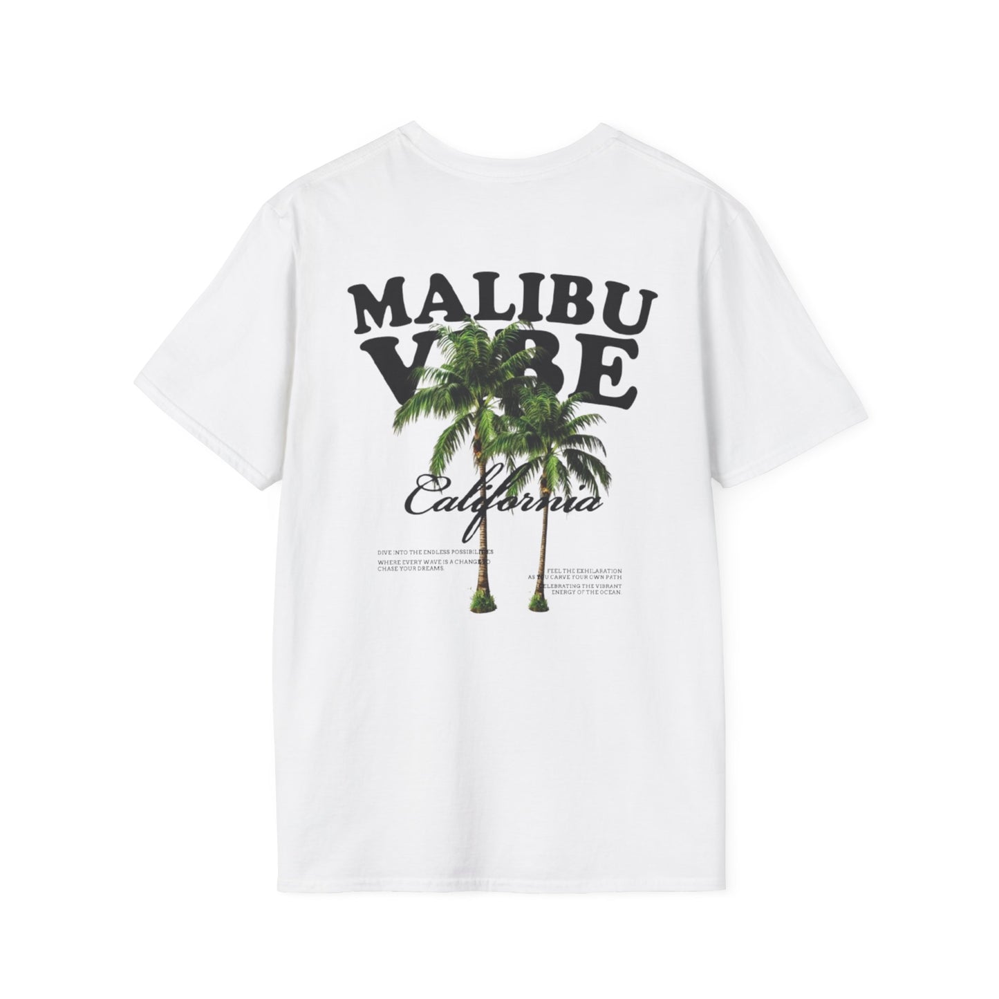 Malibu Beach Graphic T-Shirt — Tropical Lettering Tee