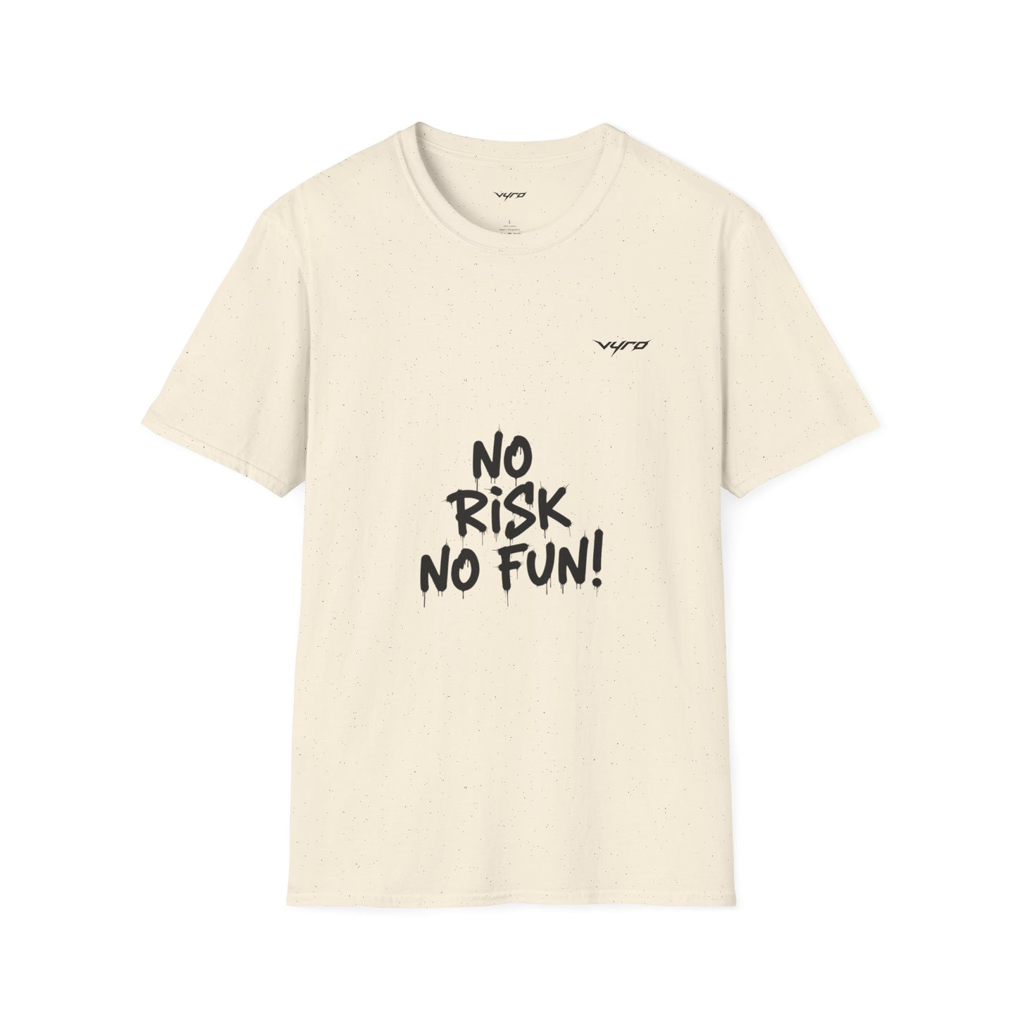 No Risk No Fun T‑Shirt — Bold Casual Graphic Tee for Adventurers