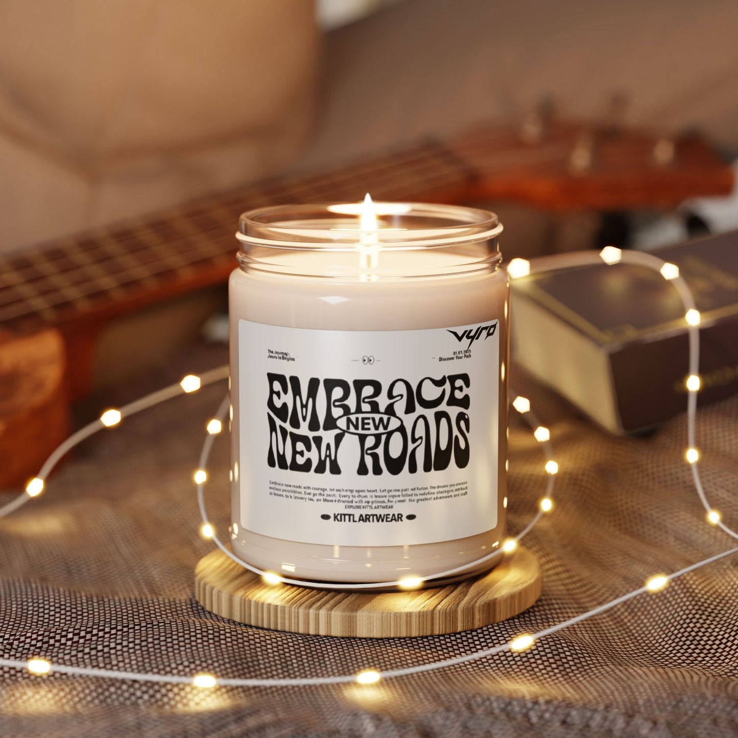 Embrace New Roads 9oz Scented Soy Candle — Travel-Inspired Aromatherapy Jar