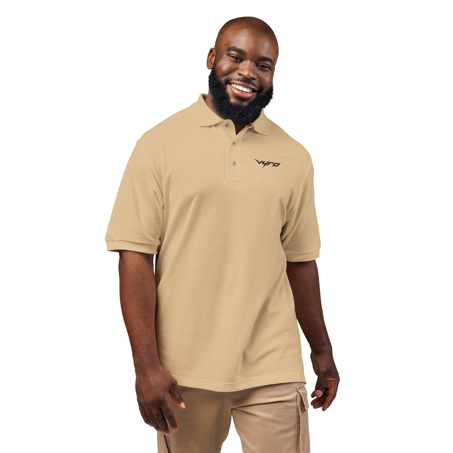 Embroidered Minimal Logo Polo Shirt — Classic Casual Work & Golf Tee