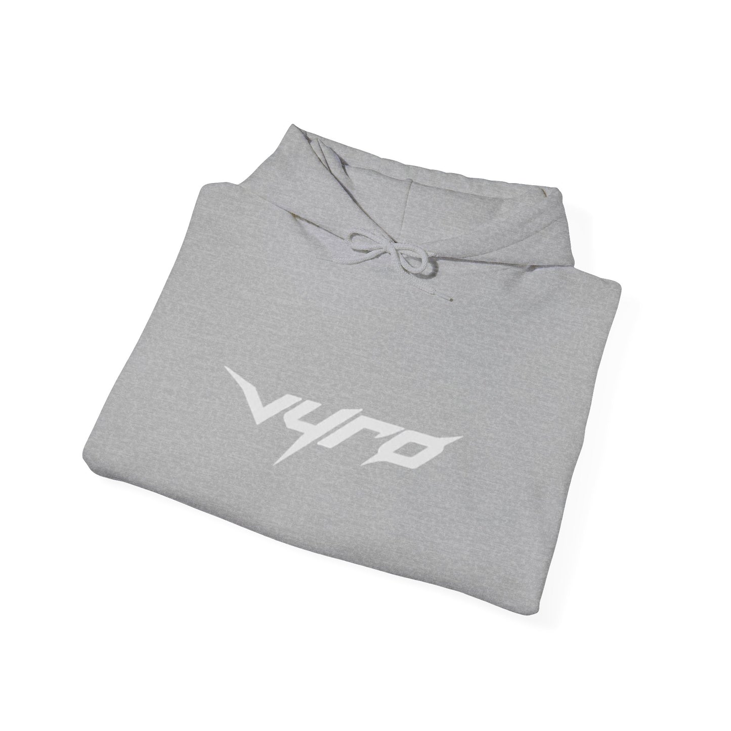 Minimalist VYRD Logo Hoodie — White Streetwear Pullover