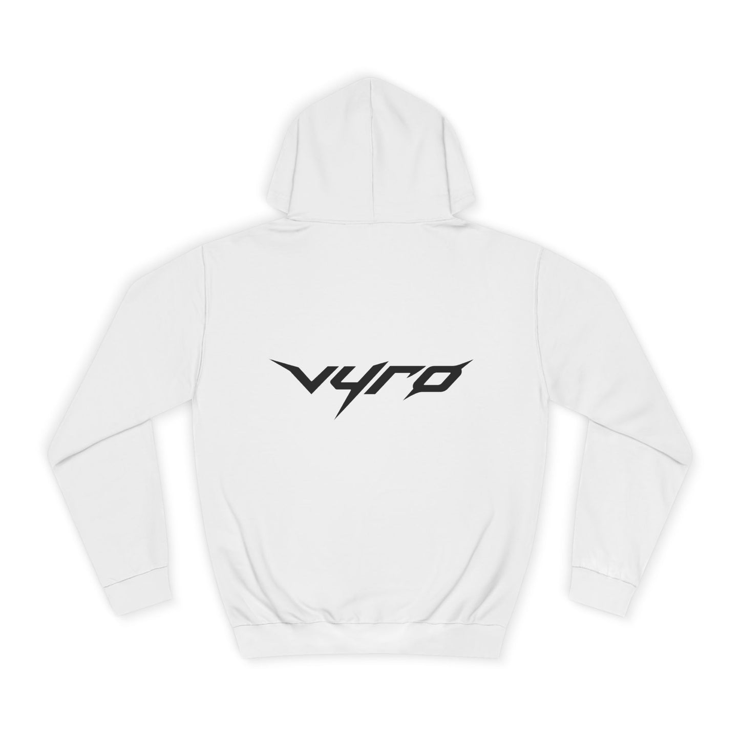 Retro JDM Racecar Hoodie — White Mazda RX-7 Graphic with Red Sun & 'Vyro' Back Logo