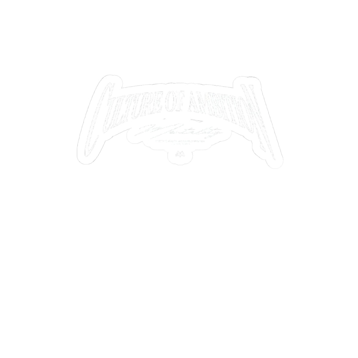 White ‘Letters of America’ Kiss-Cut Sticker — Vintage Script Laptop Decal