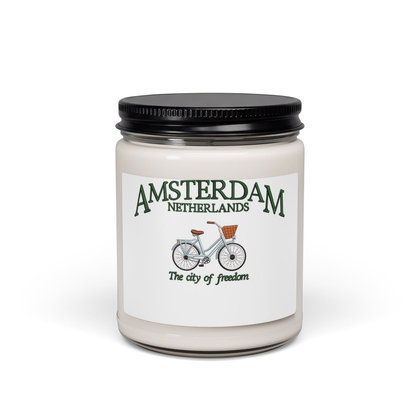 Amsterdam Bicycle Scented Soy Candle — 9oz Travel Candle, "The City of Freedom"