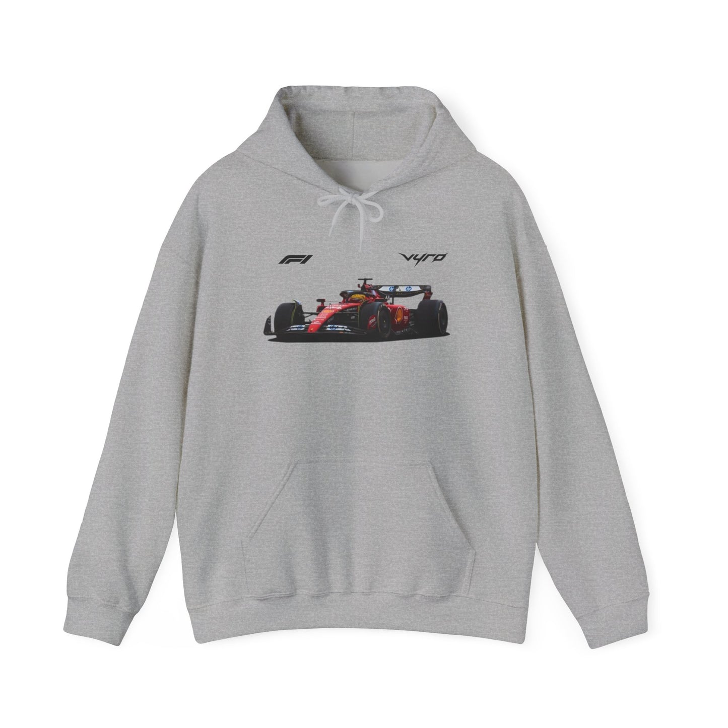 Racing Car Hoodie — Red Formula Racer Graphic Hooded Sweatshirt