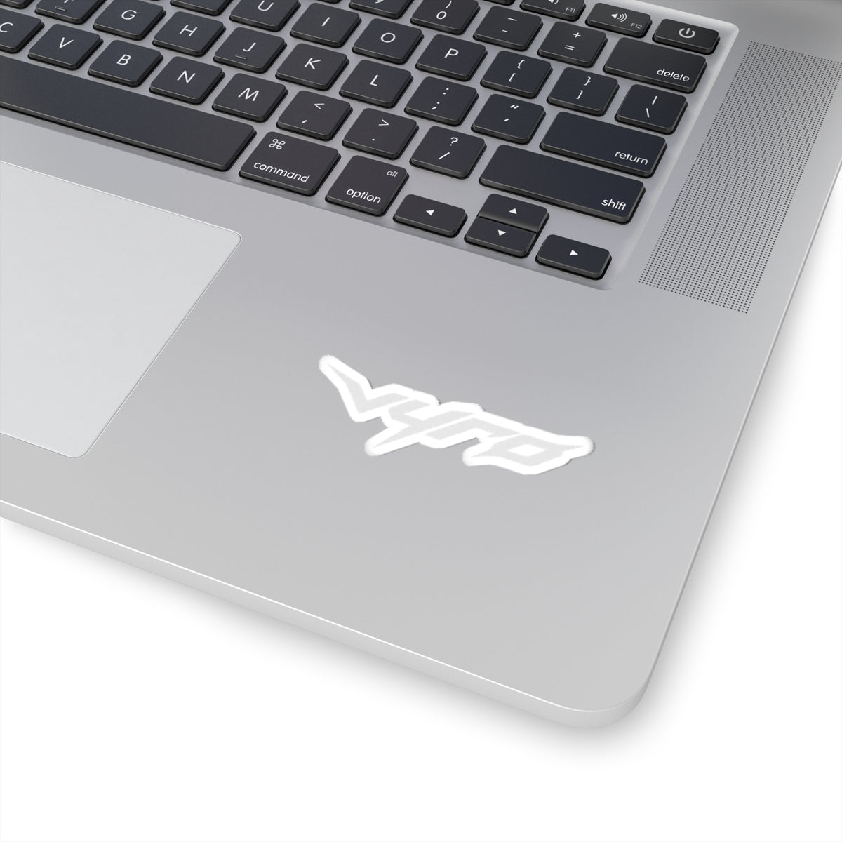 Vyro Logo Kiss-Cut Sticker — Minimal White Laptop Decal