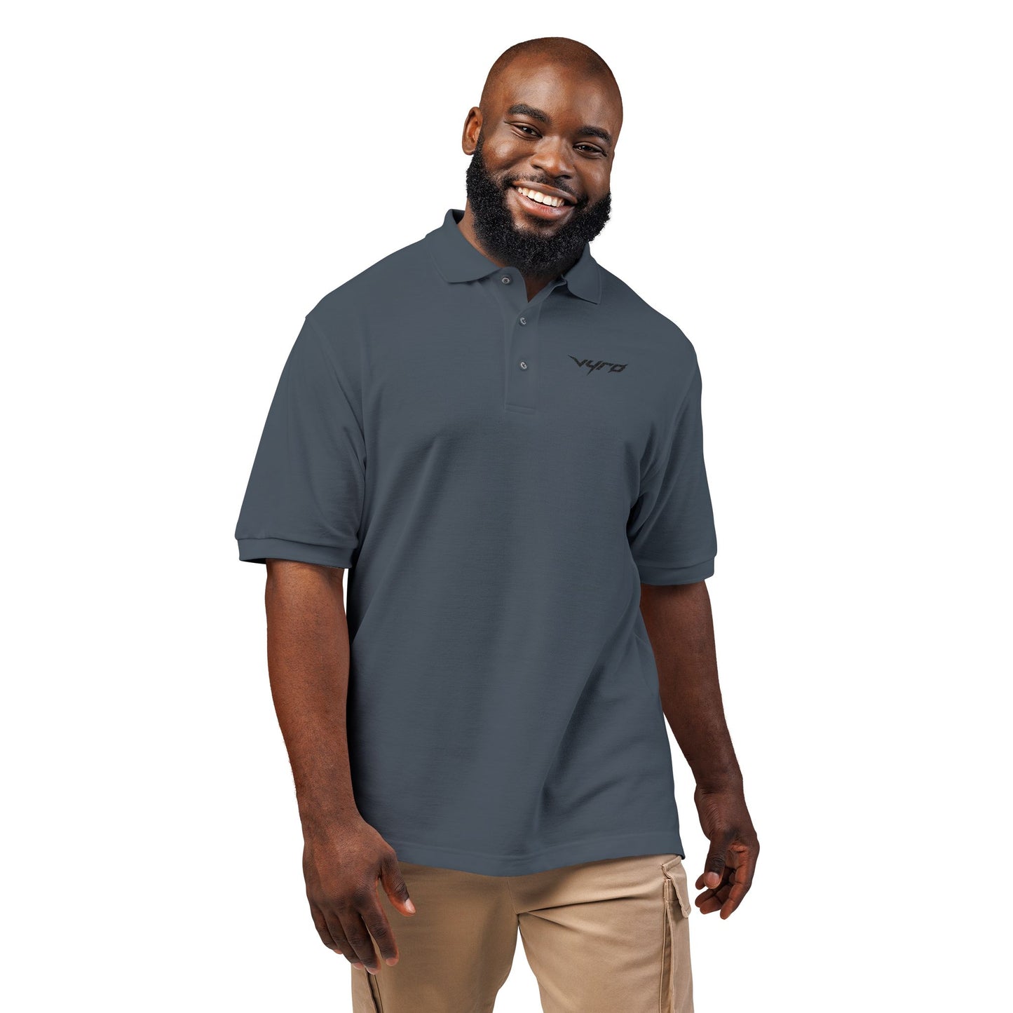 Embroidered Minimal Logo Polo Shirt — Classic Casual Work & Golf Tee
