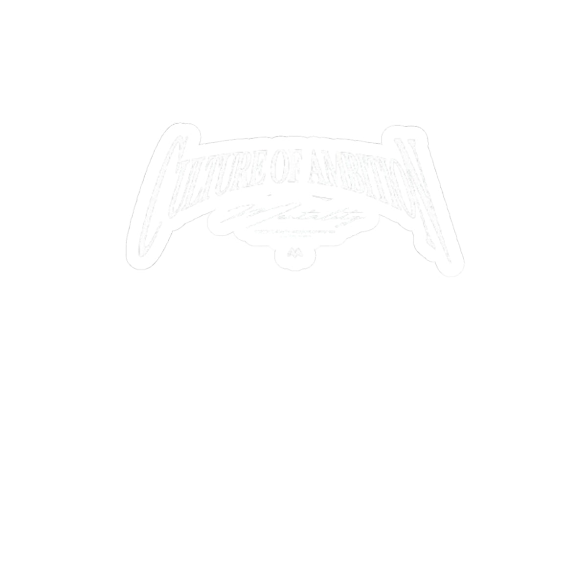 White ‘Letters of America’ Kiss-Cut Sticker — Vintage Script Laptop Decal