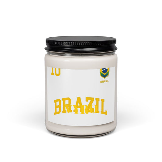 Brazil Soy Candle — 9oz Scented Jar (Soccer Team Pride)