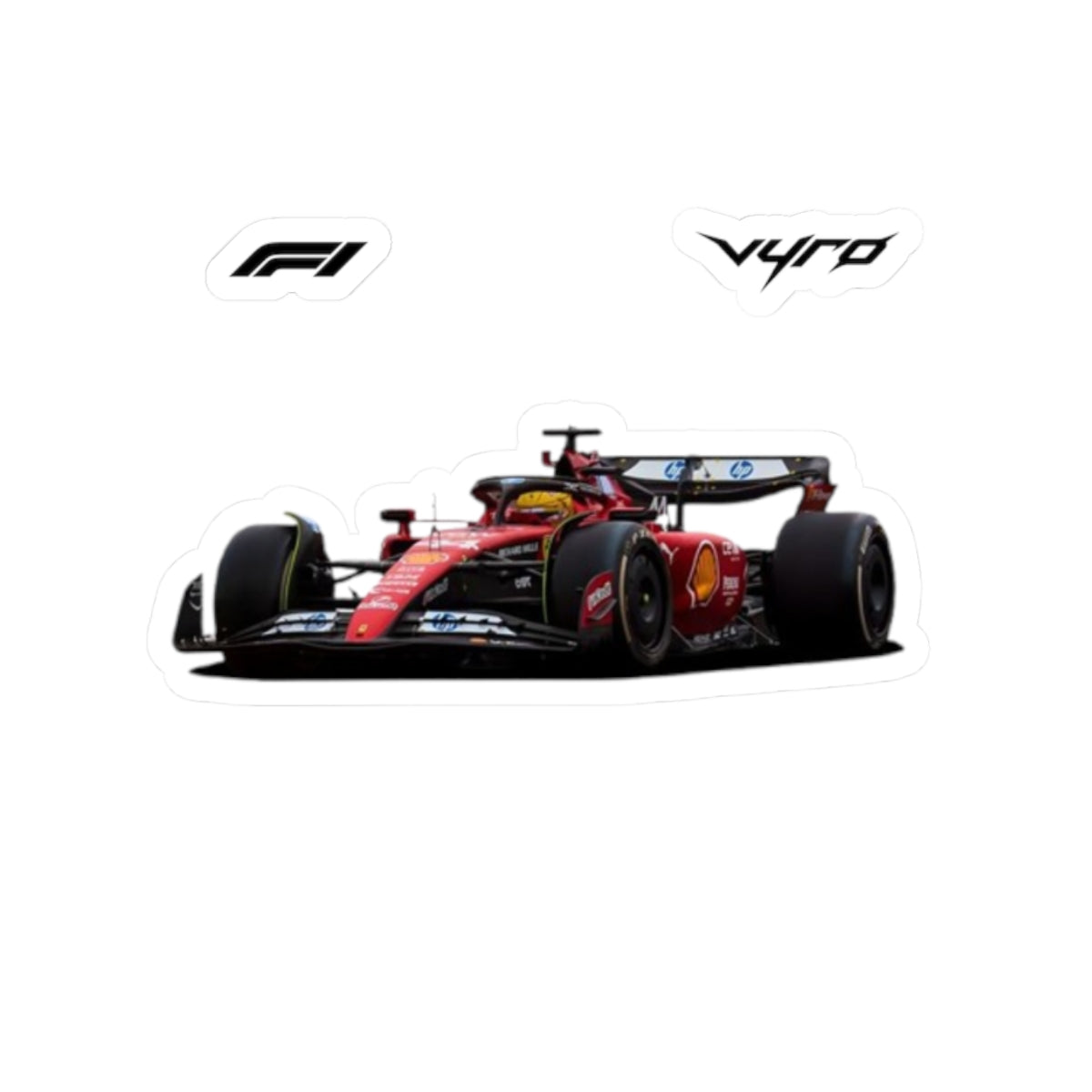Racing Formula Car Kiss-Cut Sticker Pack — Sports Car Laptop Decals