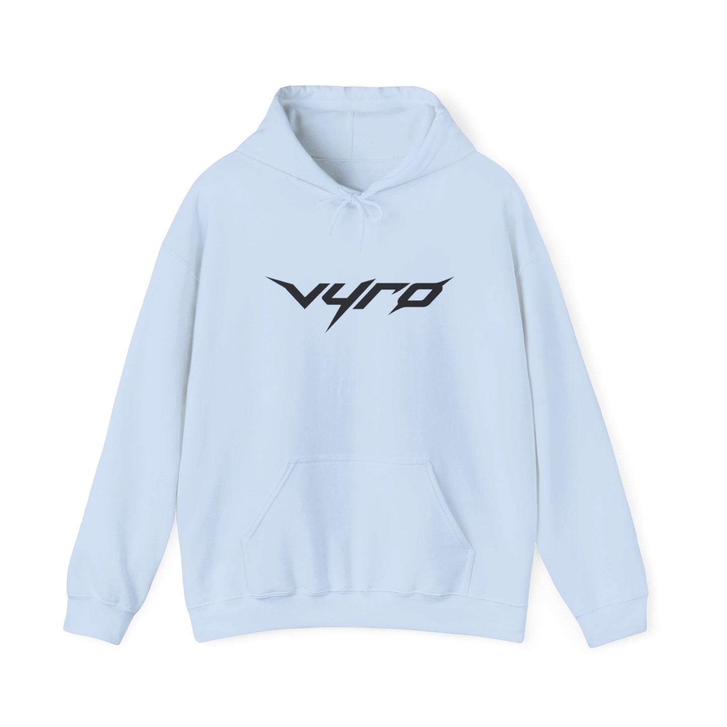 VYRO Logo Hoodie with Retro White Rally Car Graphic — Streetwear Racing Pullover