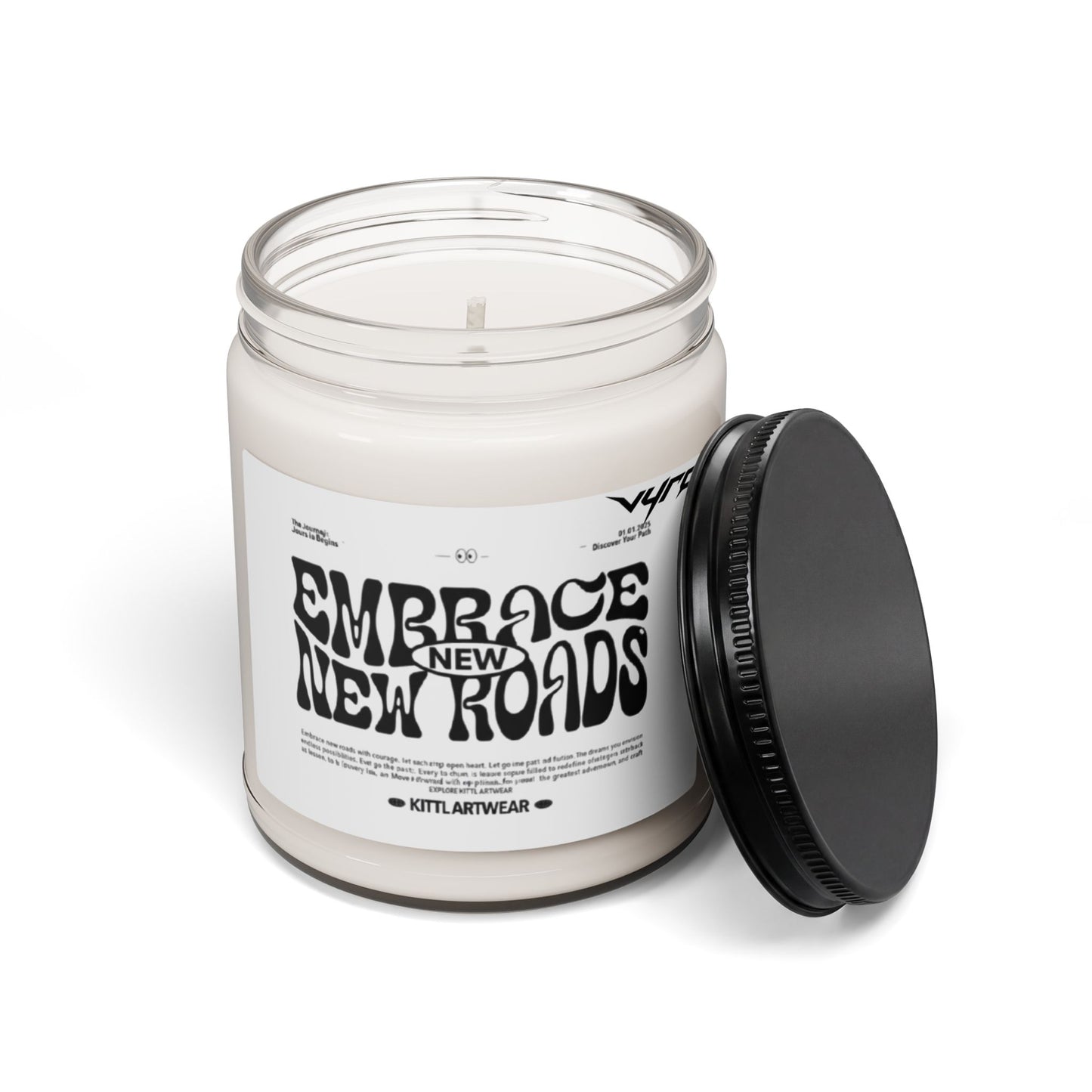 Embrace New Roads 9oz Scented Soy Candle — Travel-Inspired Aromatherapy Jar