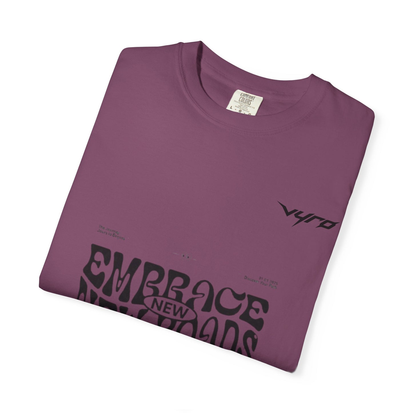 Graphic T-Shirt — "Embrace New Roads" Vintage Western Rider Tee
