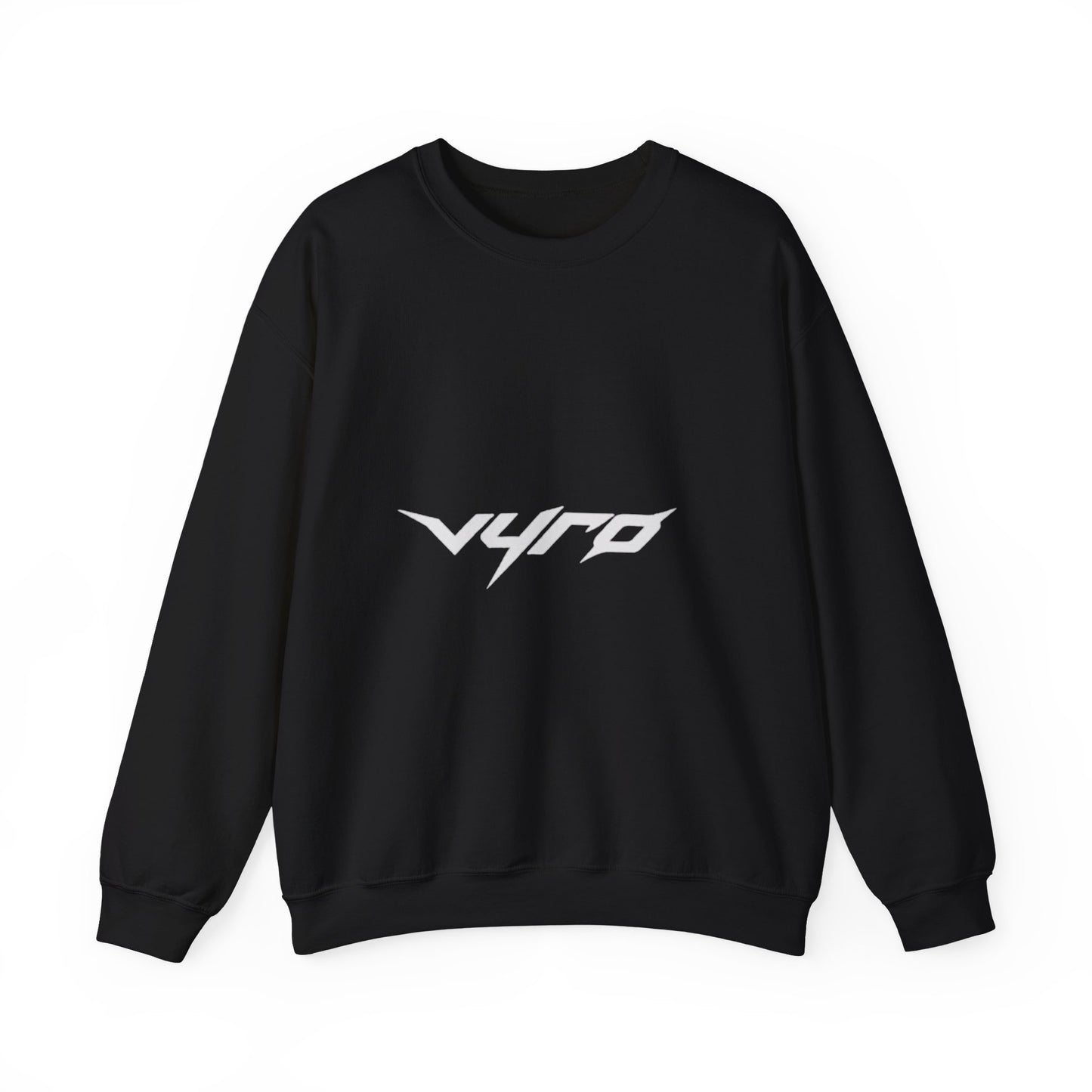 Minimal White Crewneck Sweatshirt — Subtle Center Logo