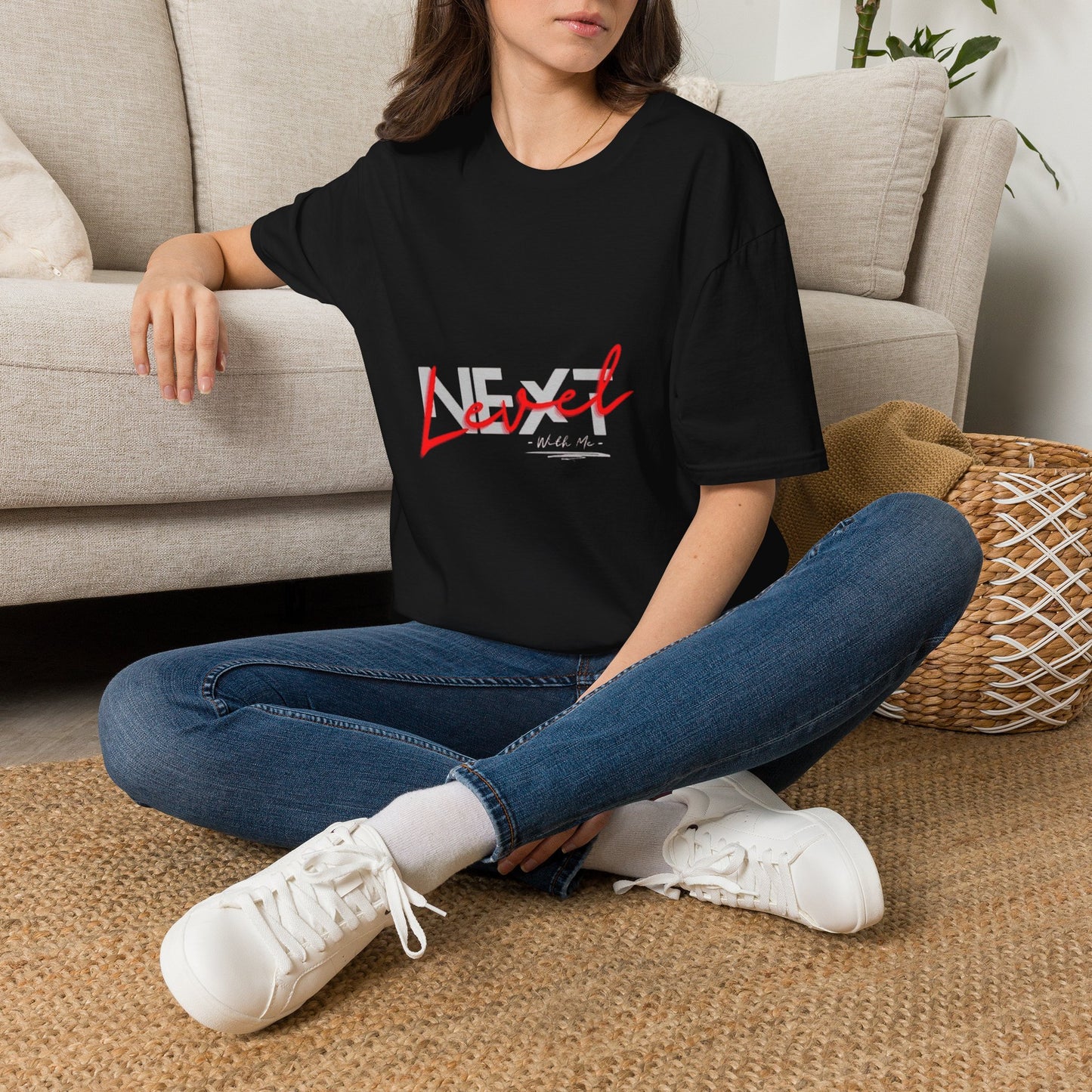 Next Level T-Shirt — Red Script Graphic Tee