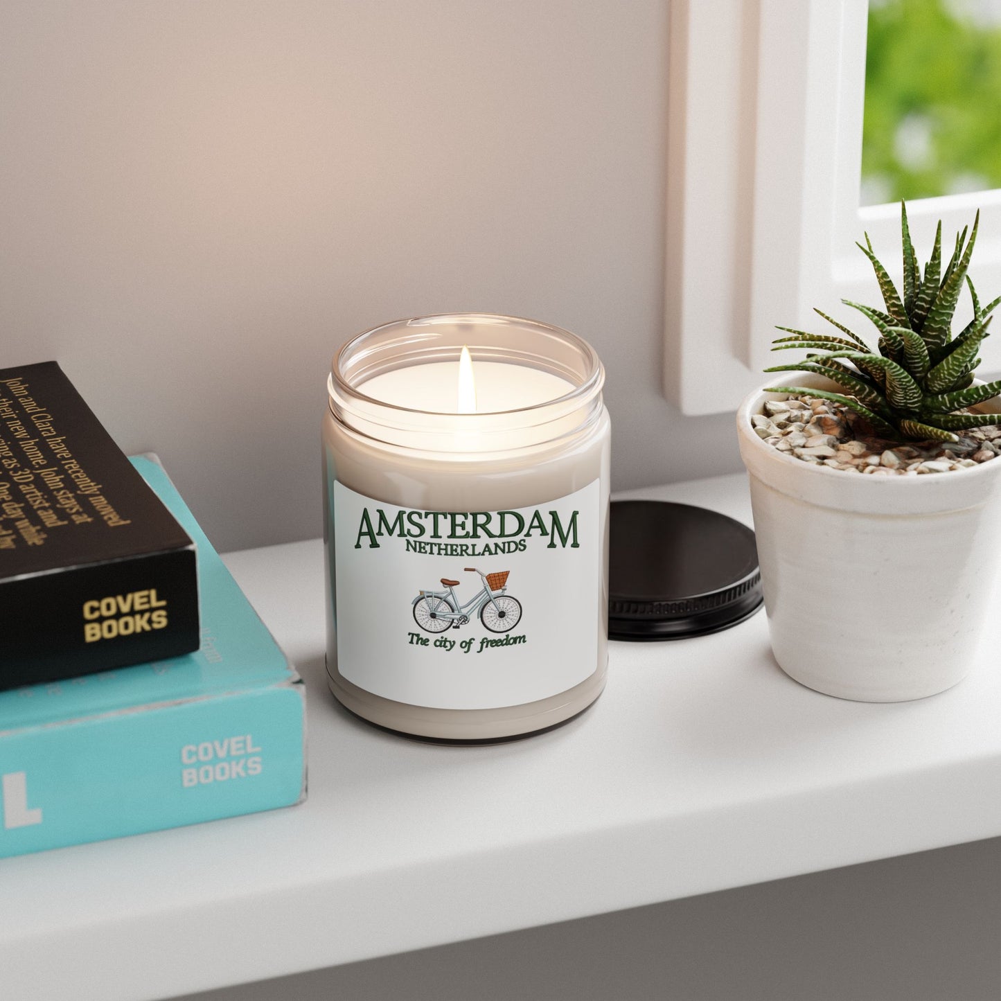 Amsterdam Bicycle Scented Soy Candle — 9oz Travel Candle, "The City of Freedom"