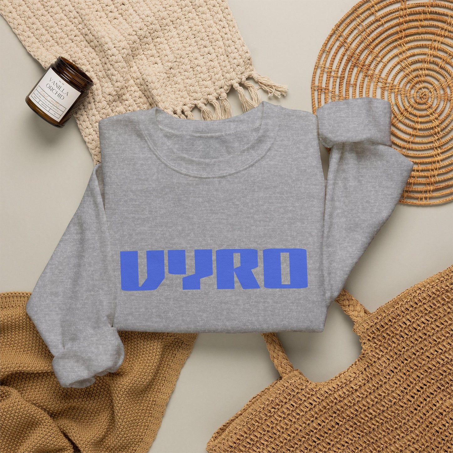 Vyro Logo Sweatshirt — Minimal White Crewneck