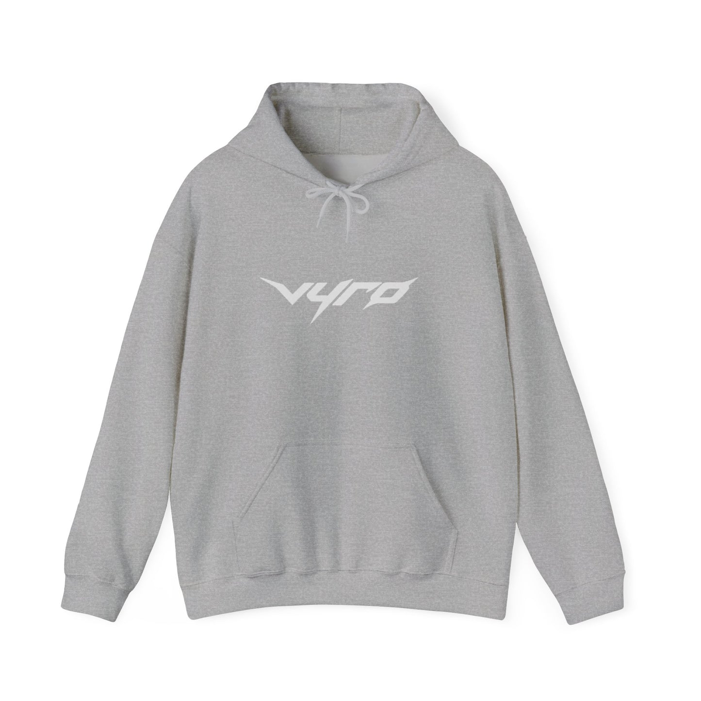Minimalist VYRD Logo Hoodie — White Streetwear Pullover