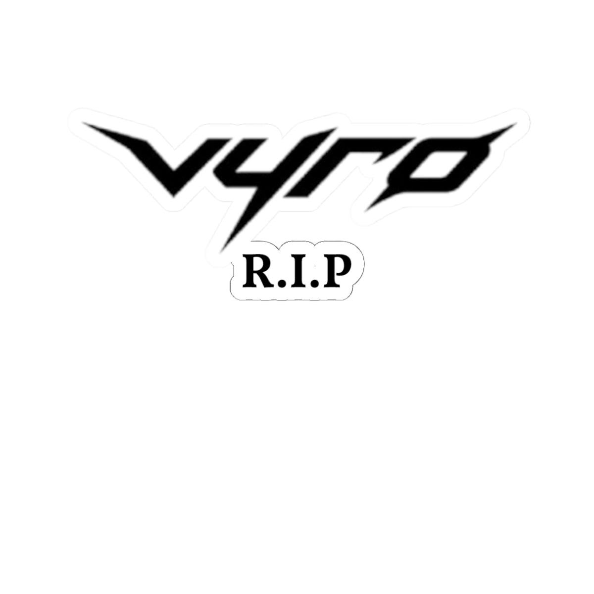 Vyro R.I.P. Die-Cut Sticker — Memorial Logo Sticker for Laptops, Skateboards & Gear