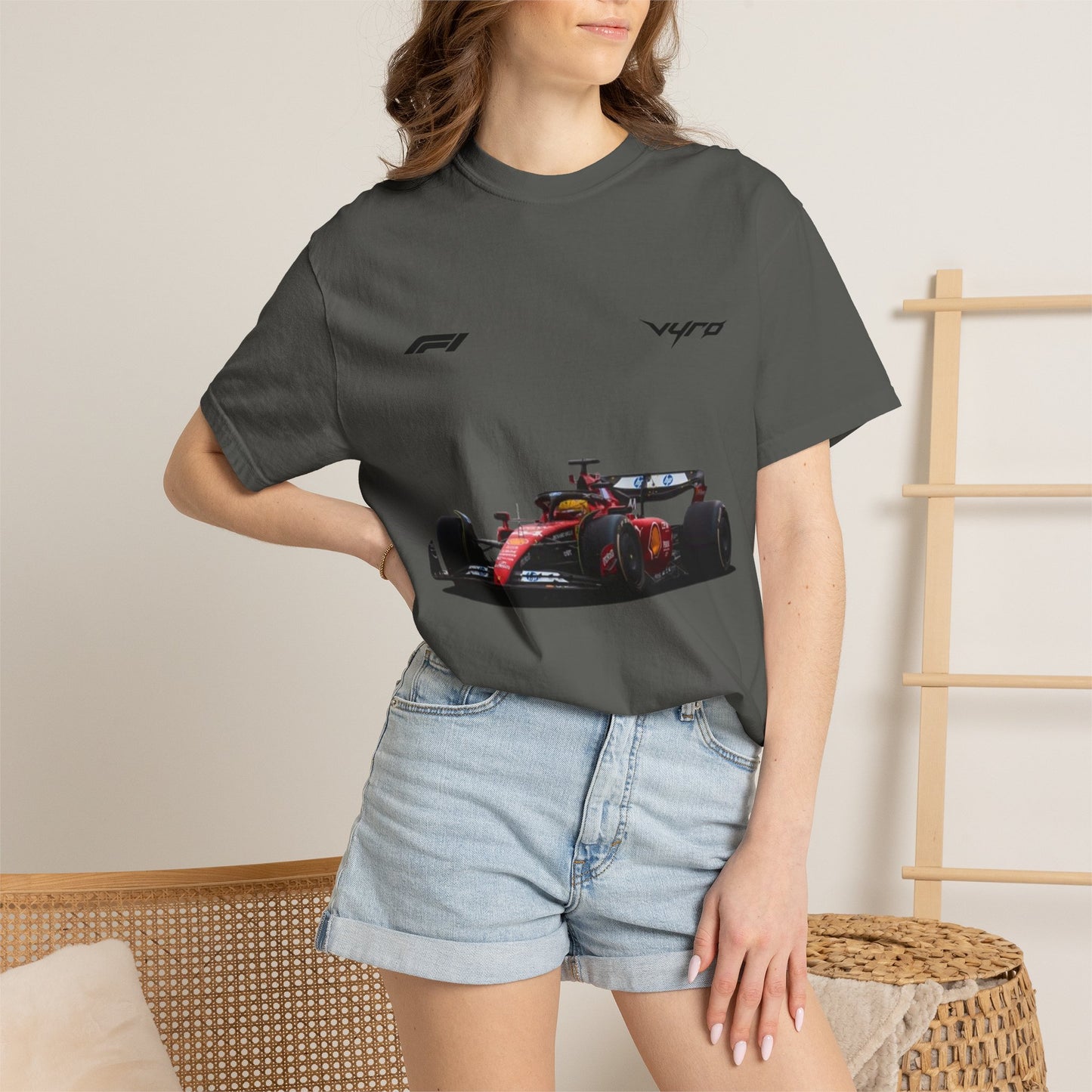 T-Shirt — Vintage Formula Racing Graphic Tee (Driver Illustration, F1 Inspired)