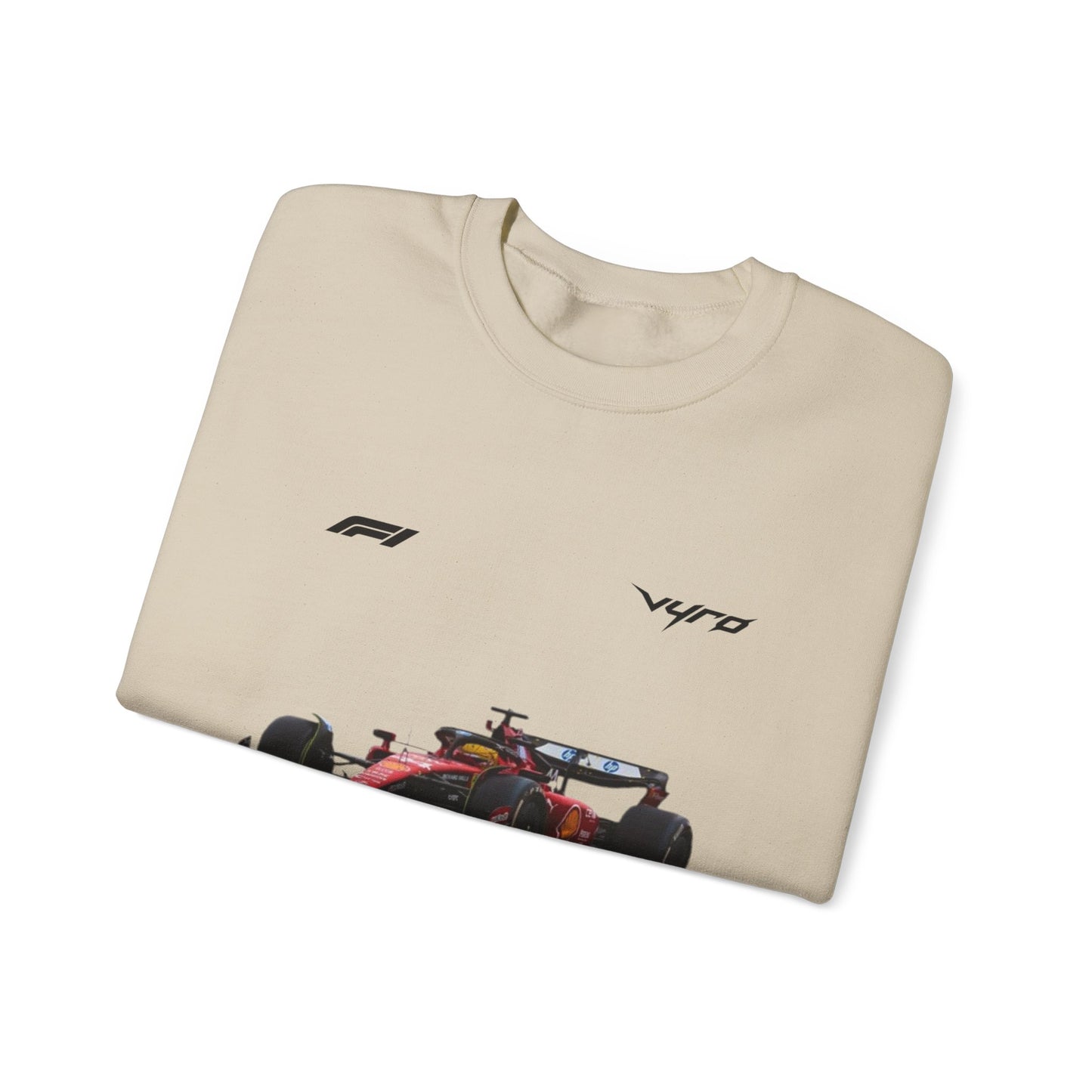 Racing Car Crewneck Sweatshirt — Red Formula 1 Graphic