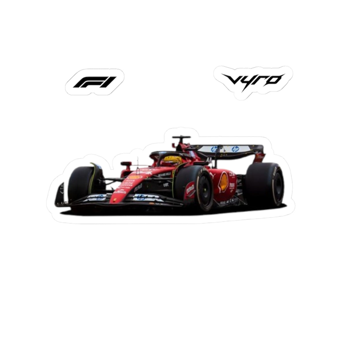 Racing Formula Car Kiss-Cut Sticker Pack — Sports Car Laptop Decals