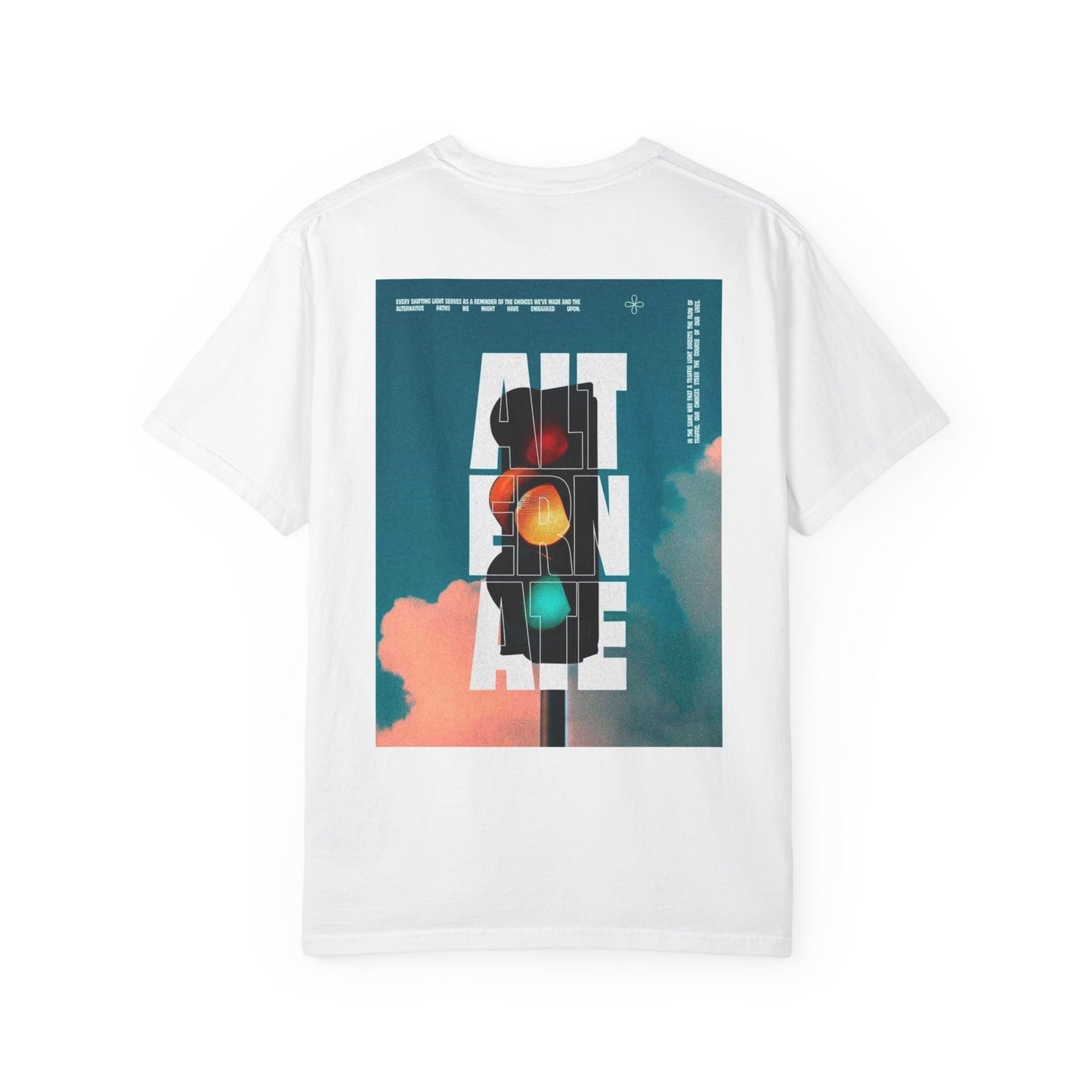 Traffic Light Graphic Tee — Retro Sunset 'WAIT' Street Sign T-Shirt