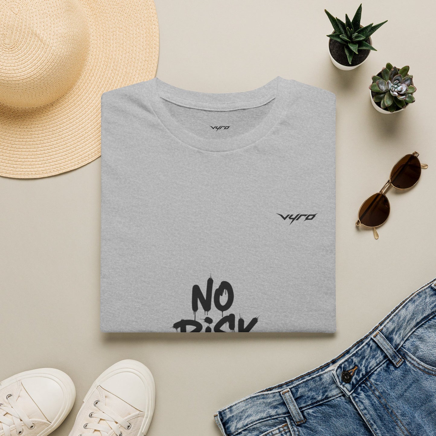 No Risk No Fun T‑Shirt — Bold Casual Graphic Tee for Adventurers