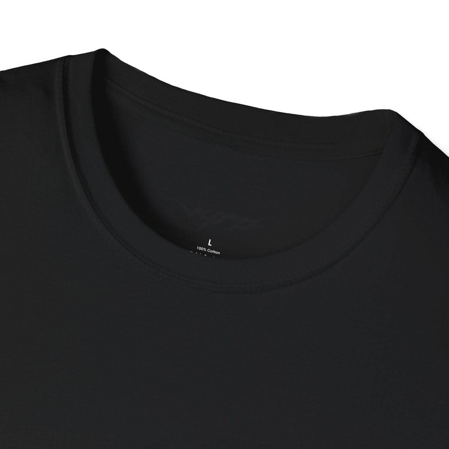 Minimalist Black Tee with Subtle Raised Typography — Casual Everyday T-Shirt