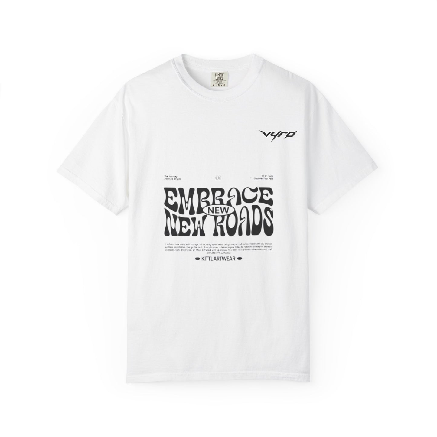 Graphic T-Shirt — "Embrace New Roads" Vintage Western Rider Tee
