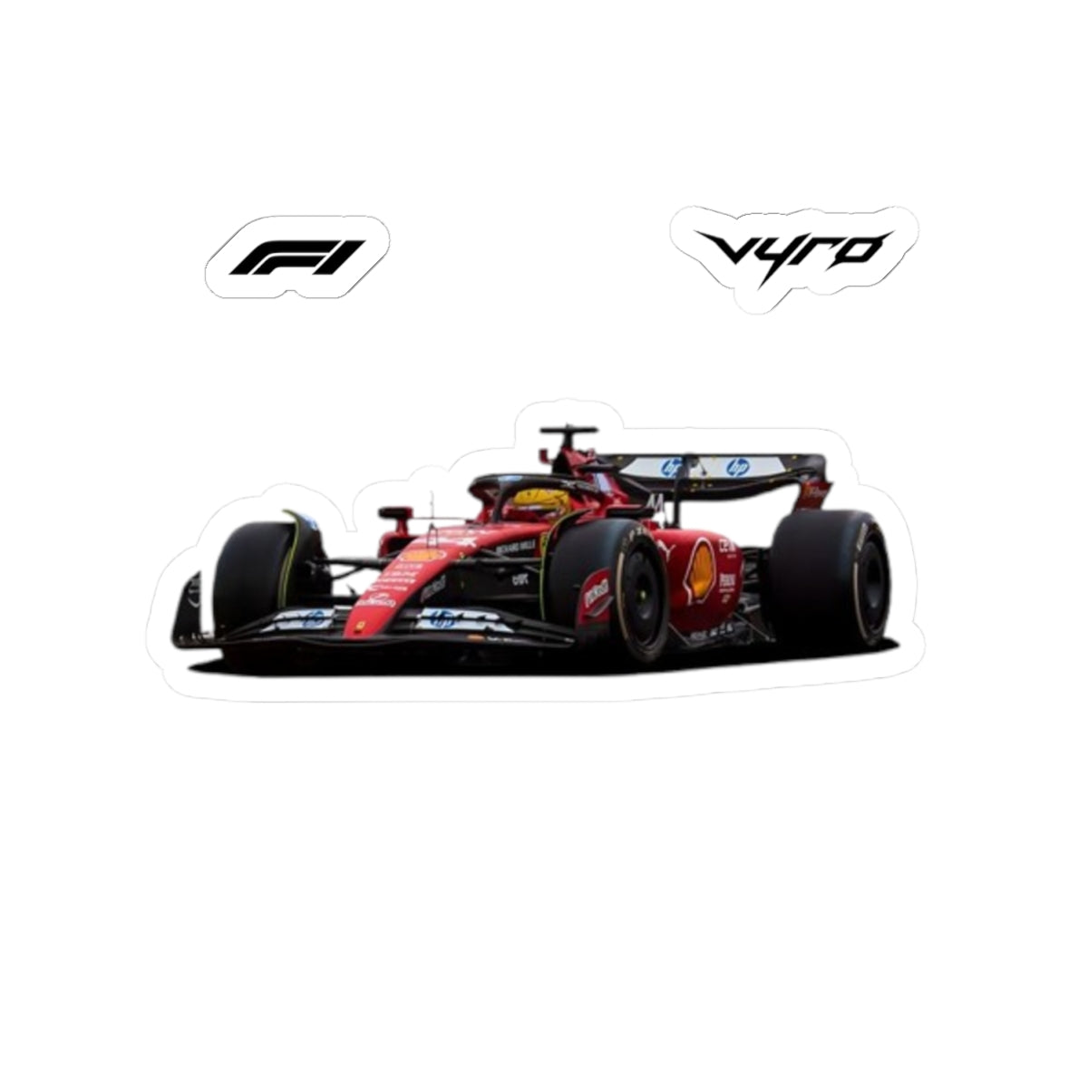 Racing Formula Car Kiss-Cut Sticker Pack — Sports Car Laptop Decals
