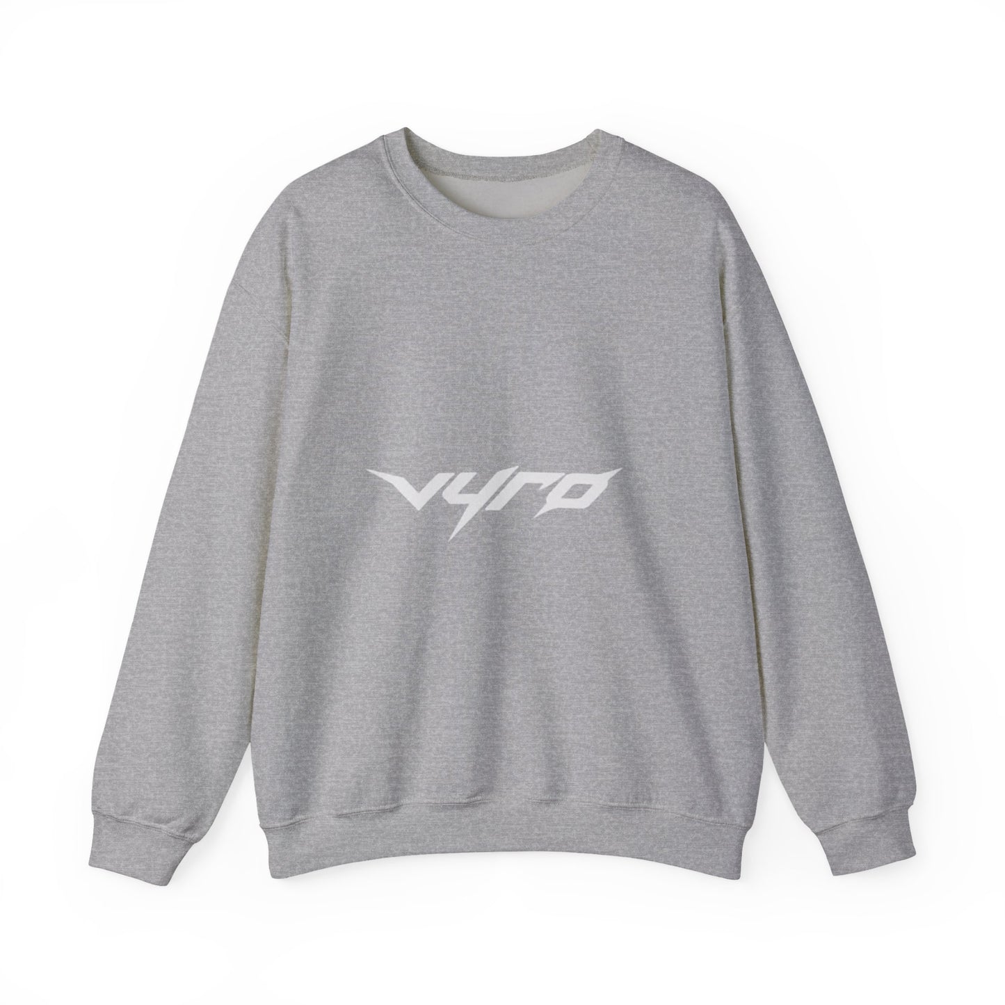 Minimal White Crewneck Sweatshirt — Subtle Center Logo