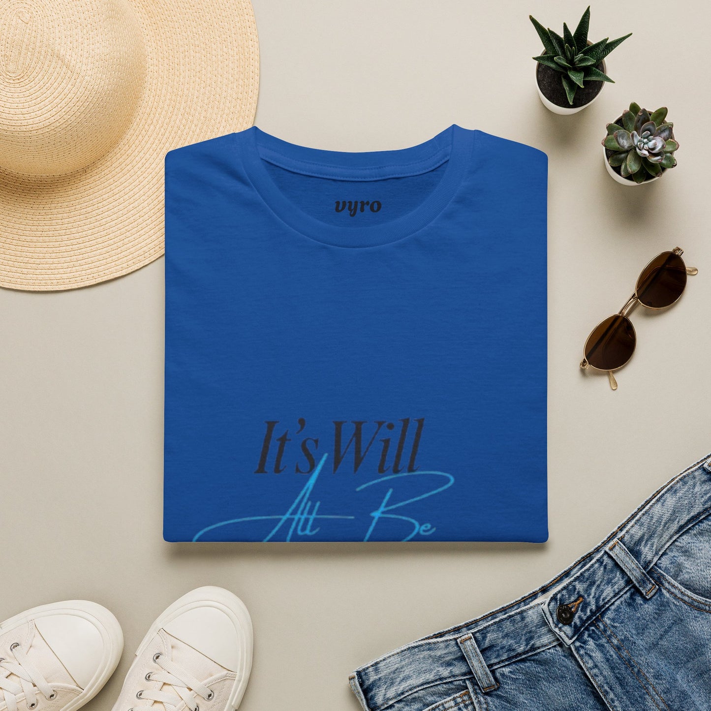 It’s Will All Be Okay T-Shirt — Positive Script Comfort Tee