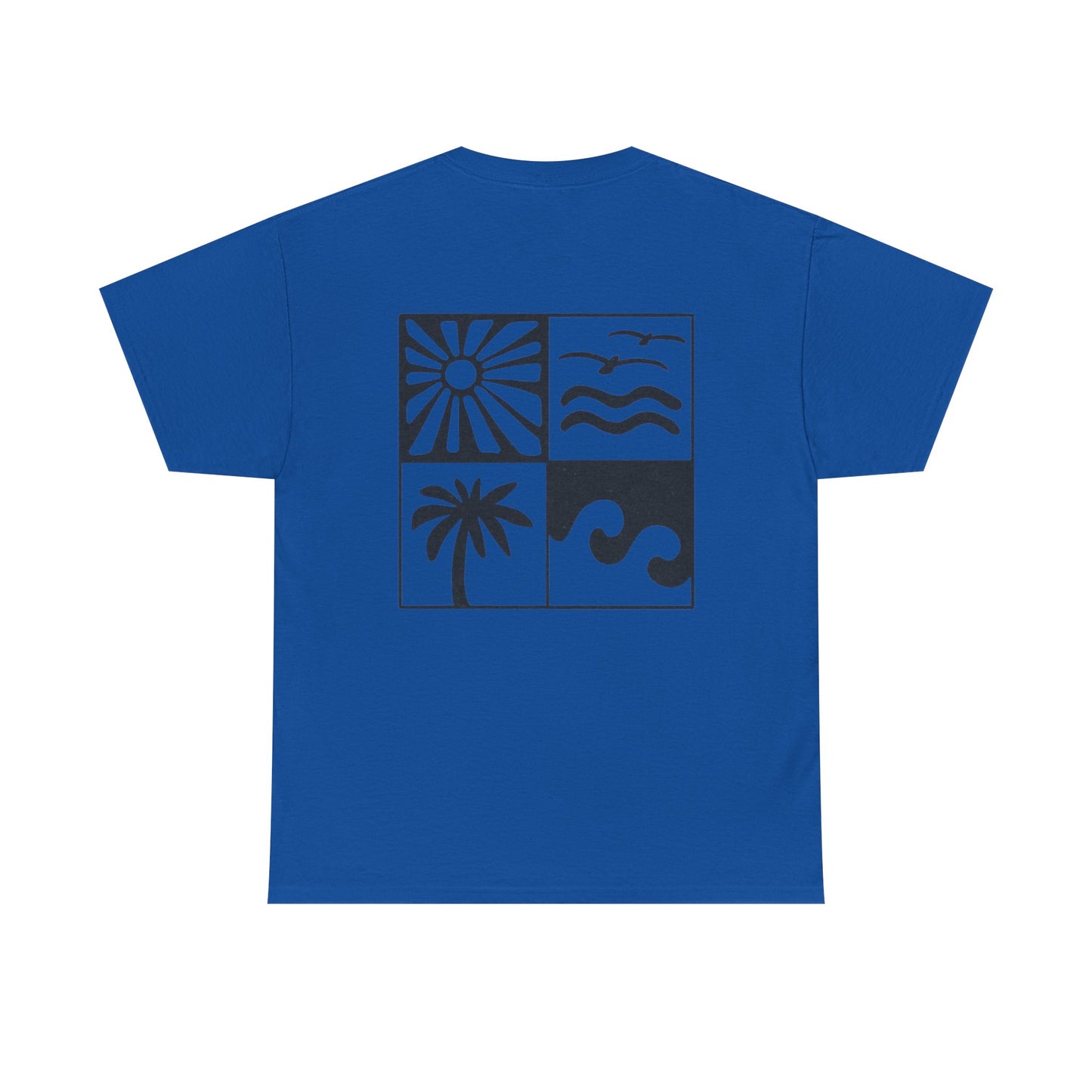 Summer Vibes Graphic Tee — 'Vyro' Logo & Beach Icon Back