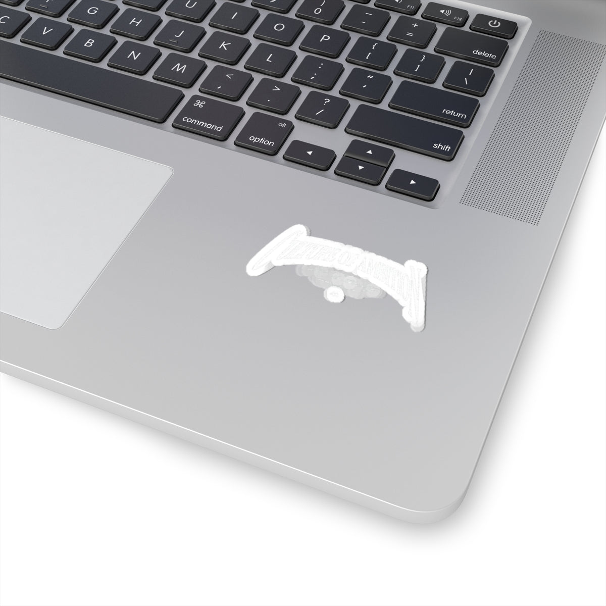 White ‘Letters of America’ Kiss-Cut Sticker — Vintage Script Laptop Decal