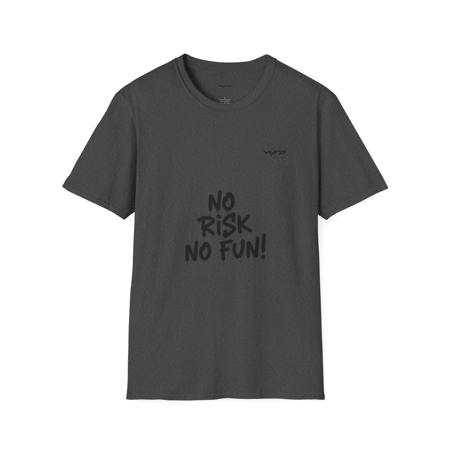 No Risk No Fun T‑Shirt — Bold Casual Graphic Tee for Adventurers