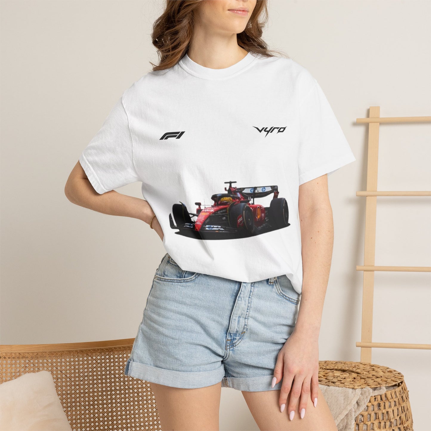 T-Shirt — Vintage Formula Racing Graphic Tee (Driver Illustration, F1 Inspired)